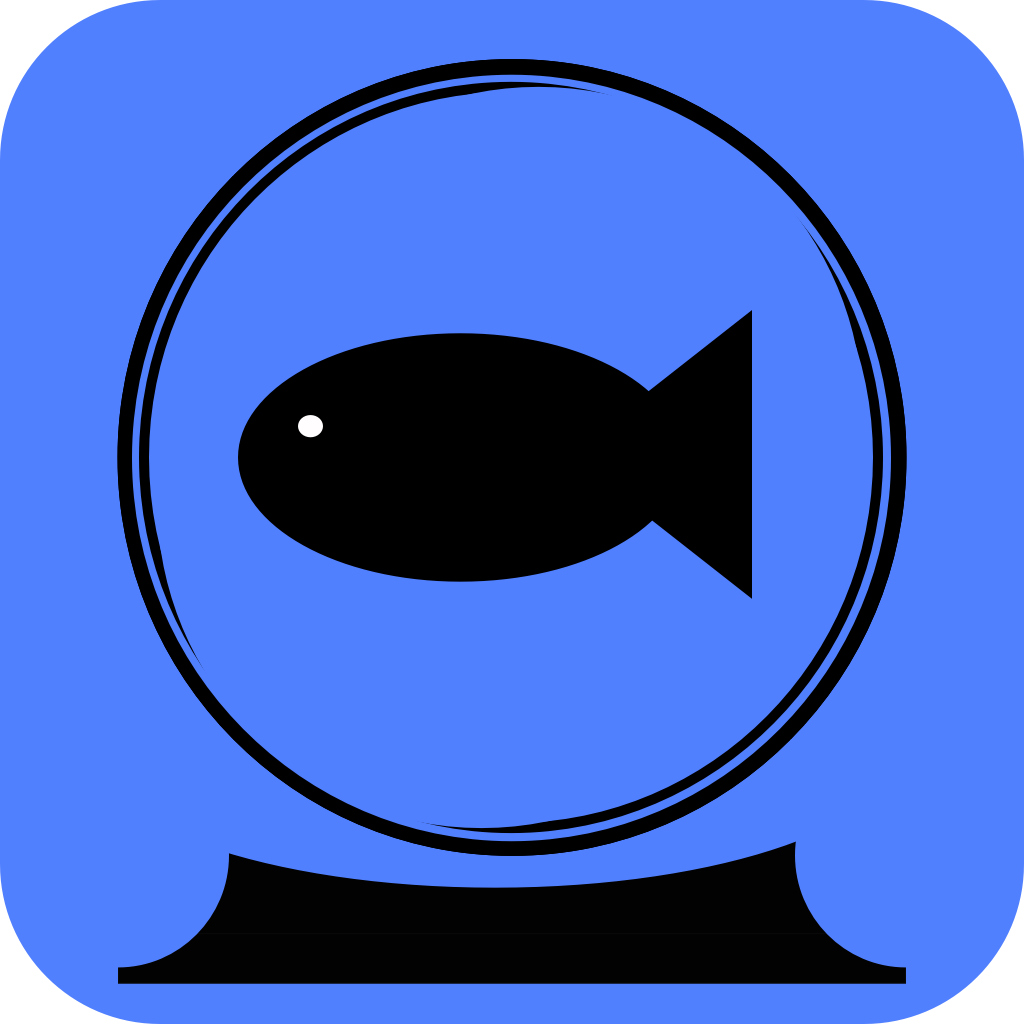 Fish inside magic ball, logo for Fish & Game Predictor